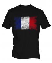 France Distressed Flag Mens T-Shirt