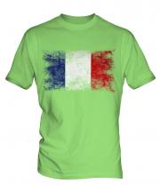 France Distressed Flag Mens T-Shirt