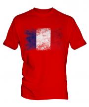 France Distressed Flag Mens T-Shirt