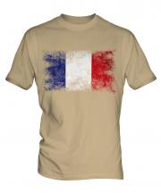 France Distressed Flag Mens T-Shirt