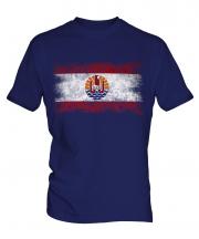 French Polynesia Distressed Flag Mens T-Shirt