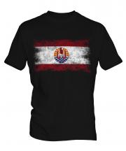 French Polynesia Distressed Flag Mens T-Shirt