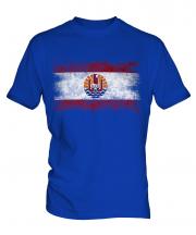 French Polynesia Distressed Flag Mens T-Shirt