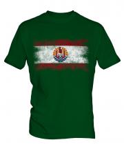French Polynesia Distressed Flag Mens T-Shirt