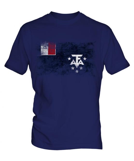 French Southern And Antarctic Lands Distressed Flag Mens T-Shirt