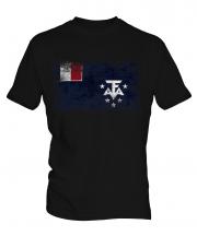 French Southern And Antarctic Lands Distressed Flag Mens T-Shirt