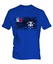 French Southern And Antarctic Lands Distressed Flag Mens T-Shirt