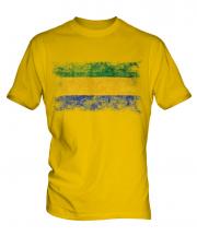 Gabon Distressed Flag Mens T-Shirt