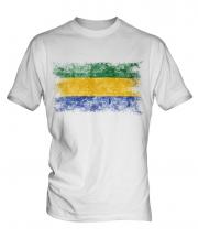 Gabon Distressed Flag Mens T-Shirt