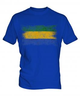 Gabon Distressed Flag Mens T-Shirt