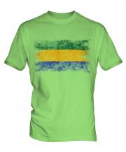 Gabon Distressed Flag Mens T-Shirt