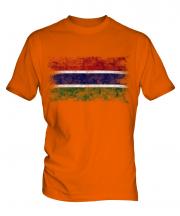 Gambia Distressed Flag Mens T-Shirt
