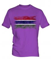 Gambia Distressed Flag Mens T-Shirt