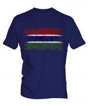 Gambia Distressed Flag Mens T-Shirt