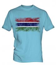 Gambia Distressed Flag Mens T-Shirt