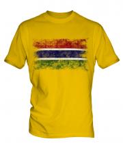 Gambia Distressed Flag Mens T-Shirt