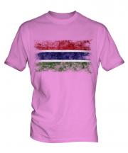 Gambia Distressed Flag Mens T-Shirt