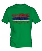 Gambia Distressed Flag Mens T-Shirt