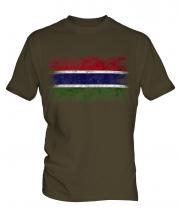 Gambia Distressed Flag Mens T-Shirt