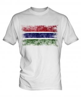 Gambia Distressed Flag Mens T-Shirt