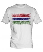Gambia Distressed Flag Mens T-Shirt