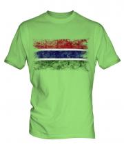 Gambia Distressed Flag Mens T-Shirt