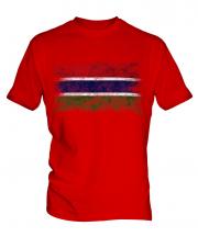 Gambia Distressed Flag Mens T-Shirt