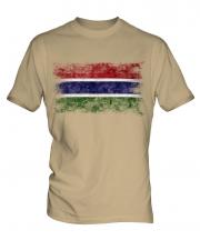 Gambia Distressed Flag Mens T-Shirt