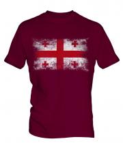Georgia Distressed Flag Mens T-Shirt