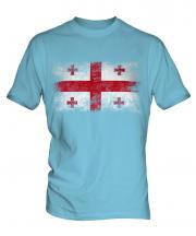 Georgia Distressed Flag Mens T-Shirt