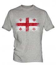 Georgia Distressed Flag Mens T-Shirt