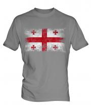 Georgia Distressed Flag Mens T-Shirt