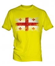Georgia Distressed Flag Mens T-Shirt