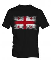 Georgia Distressed Flag Mens T-Shirt