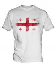 Georgia Distressed Flag Mens T-Shirt
