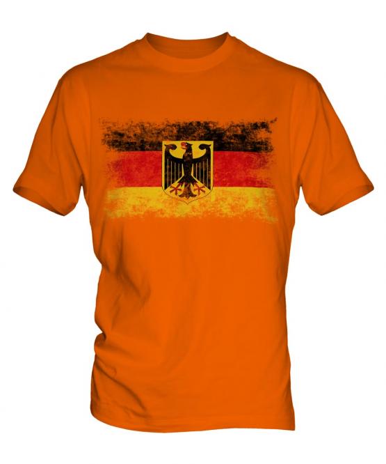 Germany State Distressed Flag Mens T-Shirt