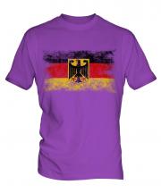 Germany State Distressed Flag Mens T-Shirt