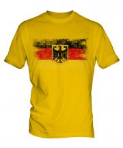 Germany State Distressed Flag Mens T-Shirt