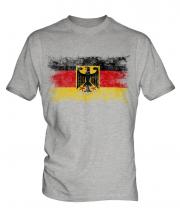 Germany State Distressed Flag Mens T-Shirt