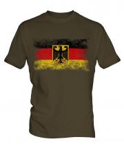 Germany State Distressed Flag Mens T-Shirt
