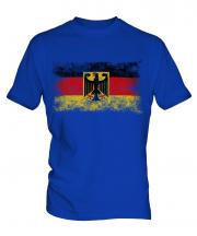 Germany State Distressed Flag Mens T-Shirt