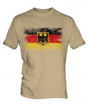 Germany State Distressed Flag Mens T-Shirt