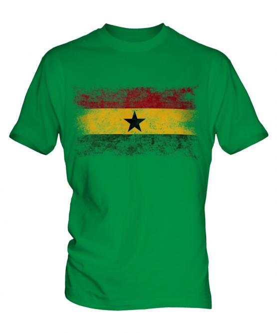 Ghana Distressed Flag Mens T-Shirt