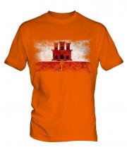 Gibraltar Distressed Flag Mens T-Shirt