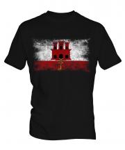 Gibraltar Distressed Flag Mens T-Shirt