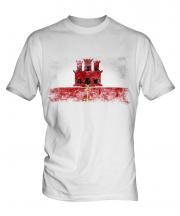 Gibraltar Distressed Flag Mens T-Shirt