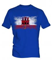 Gibraltar Distressed Flag Mens T-Shirt