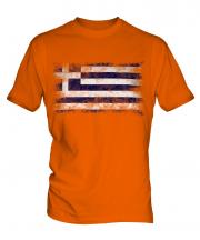 Greece Distressed Flag Mens T-Shirt