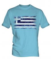 Greece Distressed Flag Mens T-Shirt