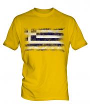 Greece Distressed Flag Mens T-Shirt